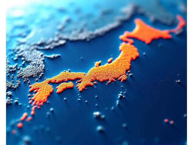 気候変動による海洋生物の分布変化を示す詳細な地図